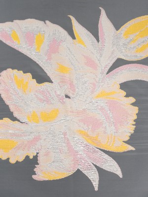 Metallic Luxury Burnout Brocade Panel – Pale Pink and Peach Painterly Lily Metallic Luxury Burnout Brocade Panel – Pale Pink and Peach Painterly Lily