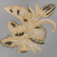 Metallic Luxury Burnout Brocade Panel – Black and Gold Painterly Lily Metallic Luxury Burnout Brocade Panel – Black and Gold Painterly Lily