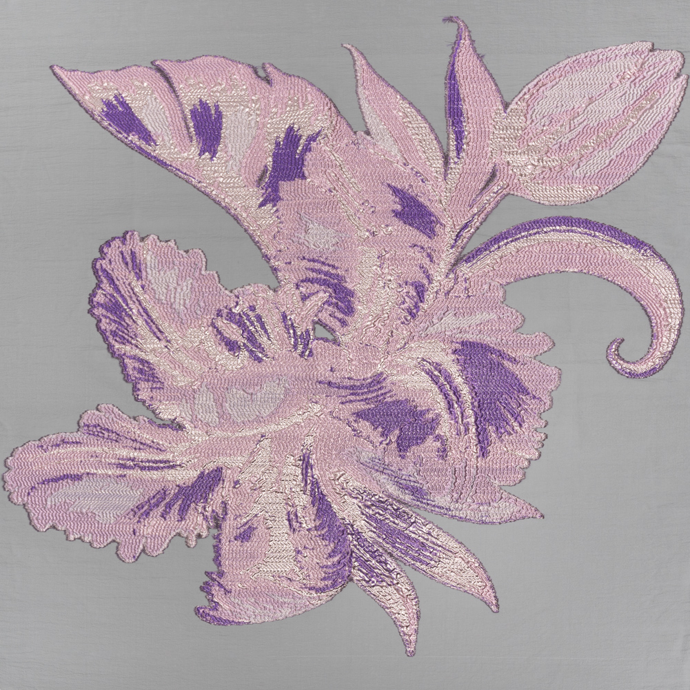 Metallic Luxury Burnout Brocade Panel – Purple and Gold Painterly Lily Metallic Luxury Burnout Brocade Panel – Purple and Gold Painterly Lily