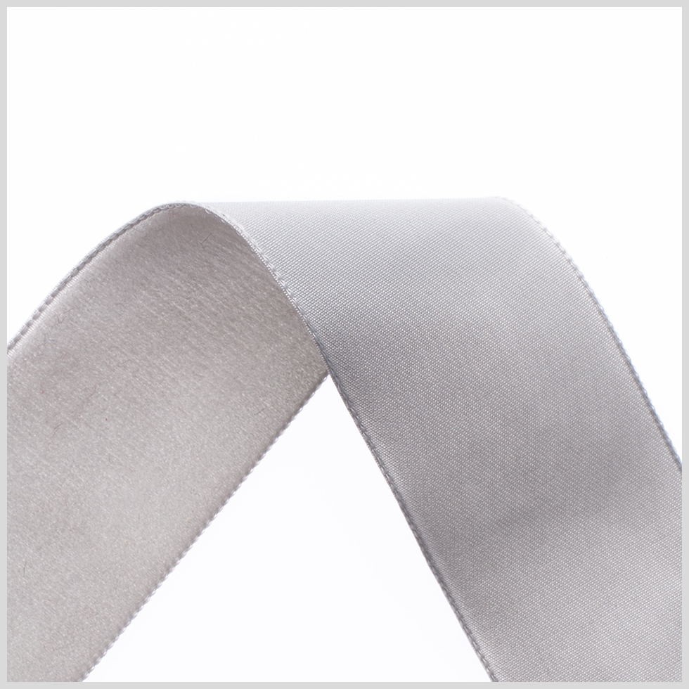 1.375" Gray Nylon Velvet Ribbon