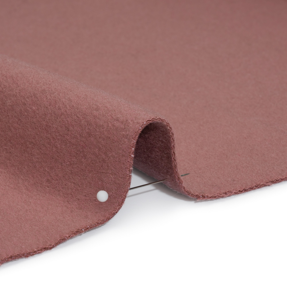 Virgin Wool and Cashmere Double Cloth Coating - Dusty Rose - Astana Collection