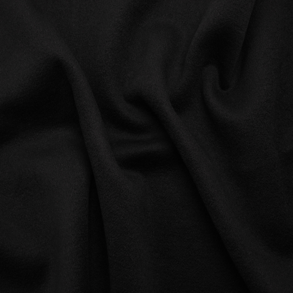 Virgin Wool and Cashmere Double Cloth Coating – Black – Astana Collection Virgin Wool and Cashmere Double Cloth Coating – Black – Astana Collection