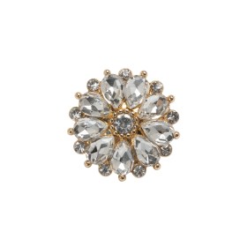 Rhinestone and Metal Shank Back Button – 32L/20mm – Crystal and Gold Little Daisy Rhinestone and Metal Shank Back Button – 32L/20mm – Crystal and Gold Little Daisy