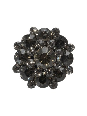 Rhinestone and Metal Shank Back Button – 38L/24mm – Black Diamond and Gunmetal Big Rings of Stones Rhinestone and Metal Shank Back Button – 38L/24mm – Black Diamond and Gunmetal Big Rings of Stones
