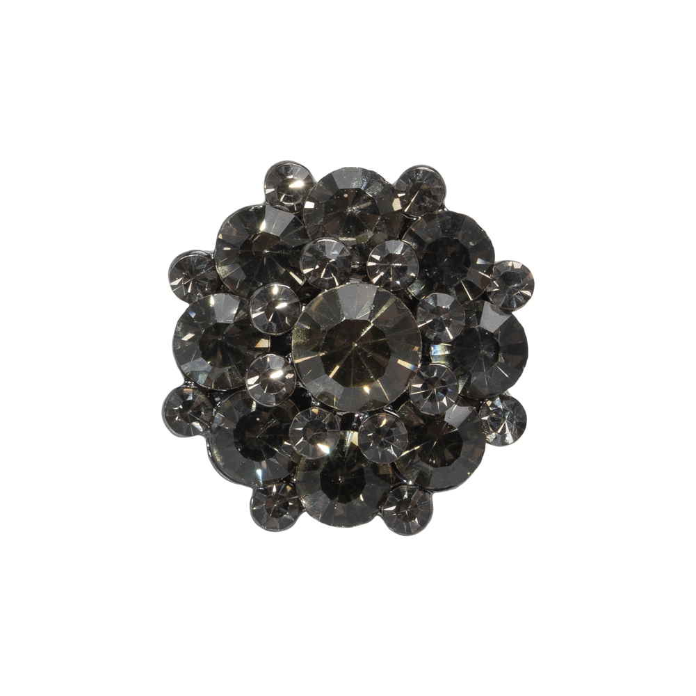 Rhinestone and Metal Shank Back Button – 38L/24mm – Black Diamond and Gunmetal Big Rings of Stones Rhinestone and Metal Shank Back Button – 38L/24mm – Black Diamond and Gunmetal Big Rings of Stones