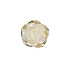 Metal 3D Shank Back Button – 27L/17mm – Pearlescent Ivory and Gold Rose Metal 3D Shank Back Button – 27L/17mm – Pearlescent Ivory and Gold Rose
