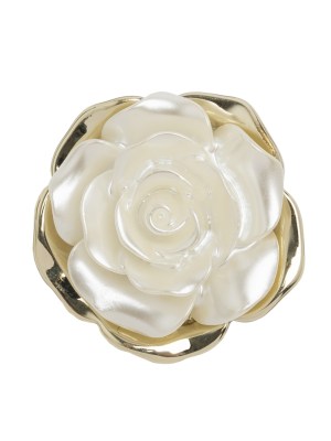 Metal 3D Shank Back Button – 40L/25.5mm – Pearlescent Ivory and Gold Rose Metal 3D Shank Back Button – 40L/25.5mm – Pearlescent Ivory and Gold Rose