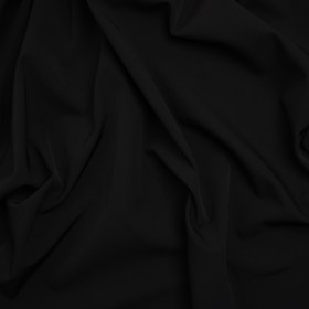 Stretch Polyester Twill by Theory – Black – Deadstock Made in Italy Stretch Polyester Twill by Theory – Black – Deadstock Made in Italy