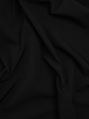 Stretch Polyester Twill by Theory – Black – Deadstock Made in Italy Stretch Polyester Twill by Theory – Black – Deadstock Made in Italy