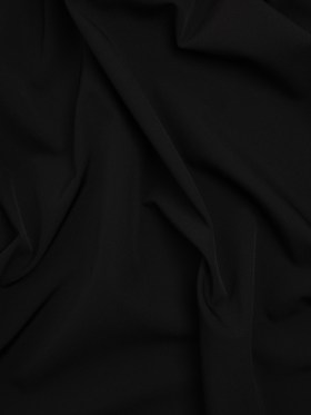 Stretch Polyester Twill by Theory – Black – Deadstock Made in Italy Stretch Polyester Twill by Theory – Black – Deadstock Made in Italy