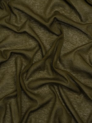 Lightweight Cotton Interlock Knit – Army Green – Designer Deadstock Lightweight Cotton Interlock Knit – Army Green – Designer Deadstock