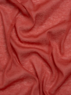 Lightweight Cotton Interlock Knit – Muted Red – Designer Deadstock Lightweight Cotton Interlock Knit – Muted Red – Designer Deadstock