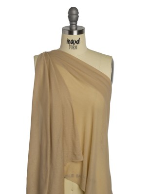 Lightweight Cotton Interlock Knit – Latte Beige – Designer Deadstock Lightweight Cotton Interlock Knit – Latte Beige – Designer Deadstock