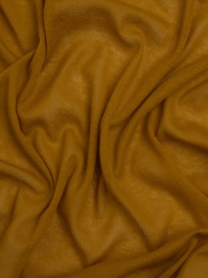 Lightweight Cotton Interlock Knit – Mustard Gold – Designer Deadstock Lightweight Cotton Interlock Knit – Mustard Gold – Designer Deadstock