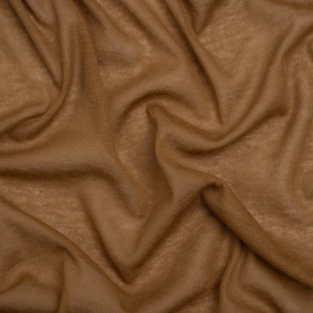 Lightweight Cotton Interlock Knit – Tan – Designer Deadstock Lightweight Cotton Interlock Knit – Tan – Designer Deadstock