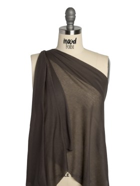 Lightweight Rayon Interlock Knit – Dark Gray – Designer Deadstock Lightweight Rayon Interlock Knit – Dark Gray – Designer Deadstock