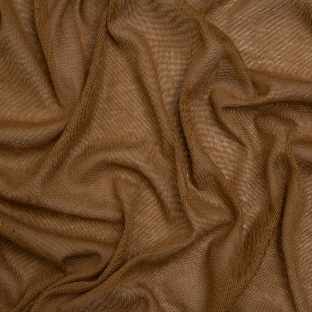 Lightweight Cotton Interlock Knit – Brown Sugar – Designer Deadstock Lightweight Cotton Interlock Knit – Brown Sugar – Designer Deadstock