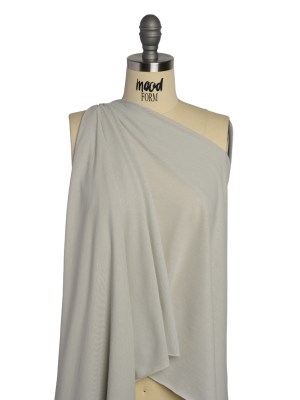 Rayon and Cotton Creped Jersey – Light Gray – Designer Deadstock Rayon and Cotton Creped Jersey – Light Gray – Designer Deadstock