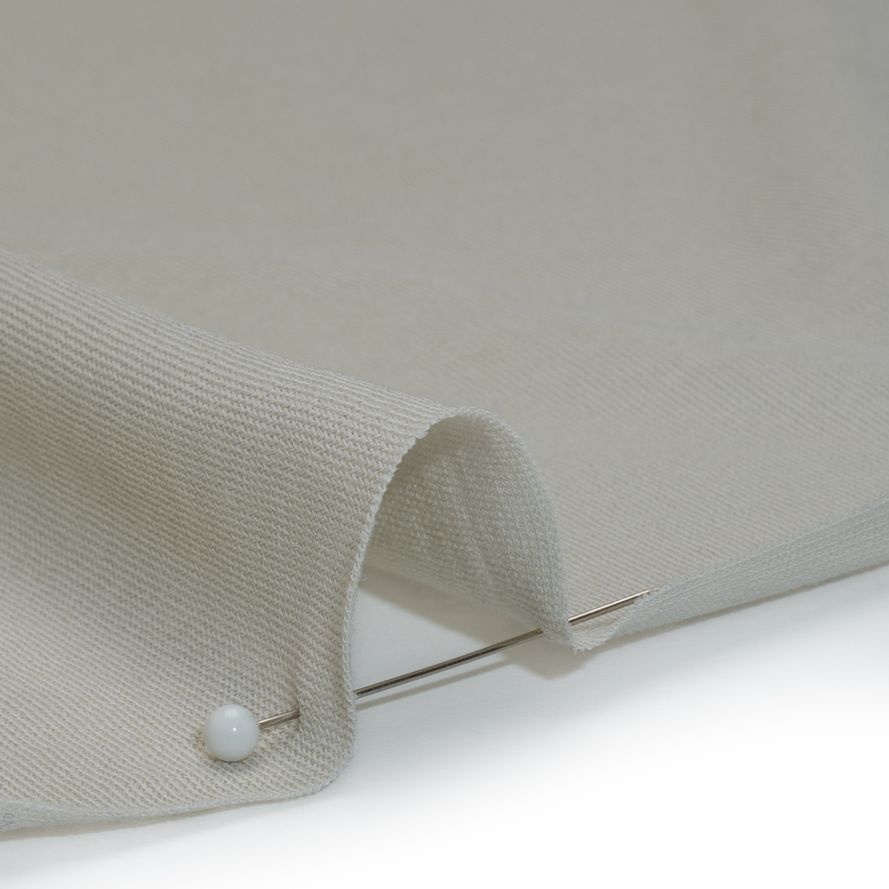 Rayon and Cotton Creped Jersey - Light Gray - Designer Deadstock