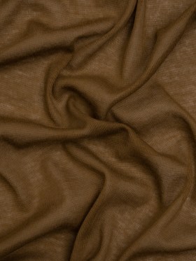 Lightweight Cotton Interlock Knit – Amber Brown – Designer Deadstock Lightweight Cotton Interlock Knit – Amber Brown – Designer Deadstock