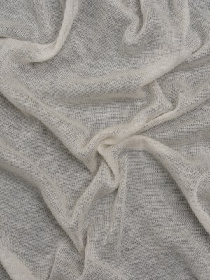 Lightweight Polyester Interlock Knit – Ivory – Designer Deadstock Lightweight Polyester Interlock Knit – Ivory – Designer Deadstock