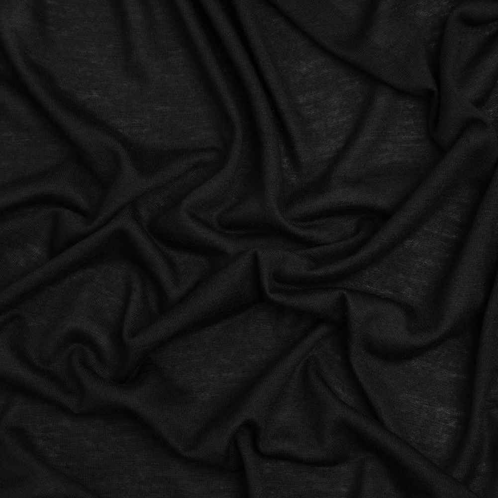 Lightweight Rayon Jersey – Black – Designer Deadstock Lightweight Rayon Jersey – Black – Designer Deadstock