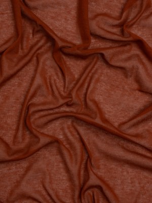 Lightweight Rayon Interlock Knit – Dark Orange – Designer Deadstock Lightweight Rayon Interlock Knit – Dark Orange – Designer Deadstock