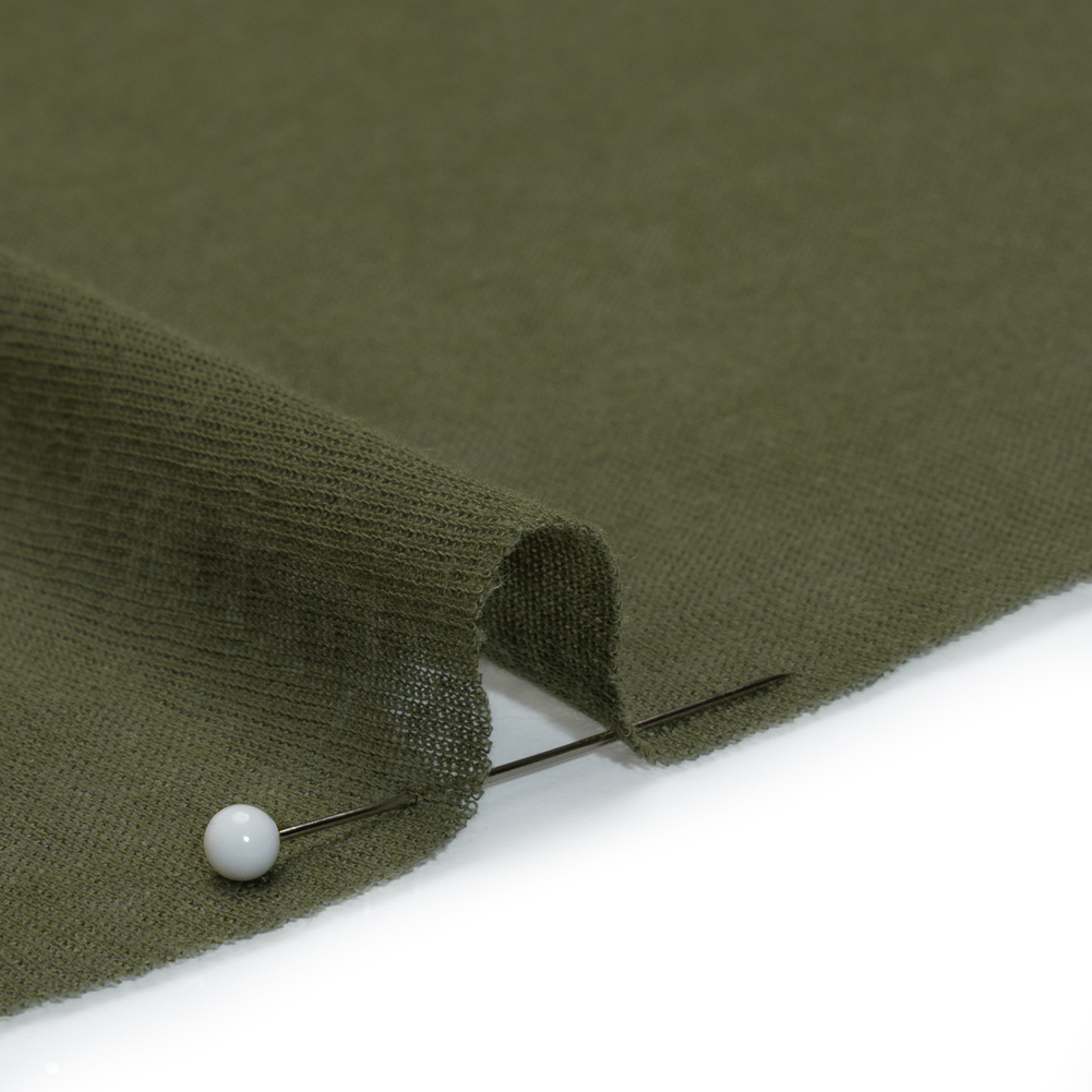 Lightweight Cotton Interlock Knit – Soft Green – Designer Deadstock Lightweight Cotton Interlock Knit – Soft Green – Designer Deadstock