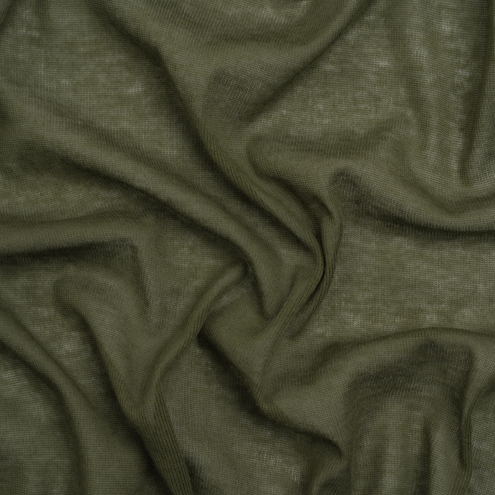 Lightweight Cotton Interlock Knit – Soft Green – Designer Deadstock Lightweight Cotton Interlock Knit – Soft Green – Designer Deadstock