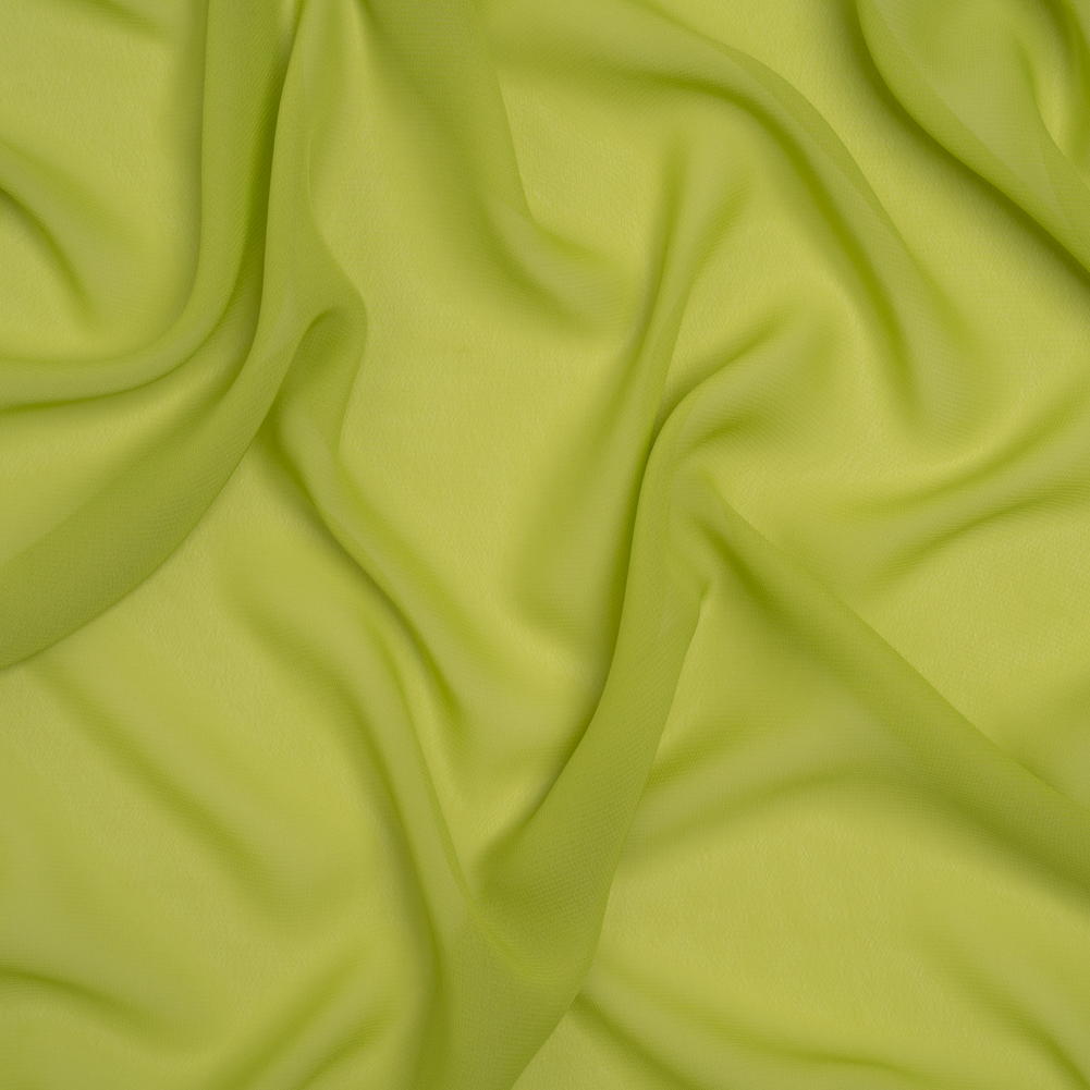 Polyester Chiffon – Lime Green – Designer Deadstock Polyester Chiffon – Lime Green – Designer Deadstock