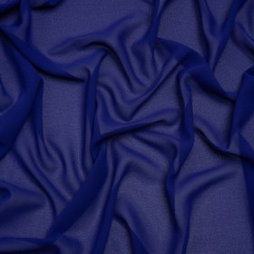 Polyester Georgette – Cobalt Blue – Designer Deadstock Polyester Georgette – Cobalt Blue – Designer Deadstock