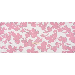 Polyester Chiffon – Blush Pink and White Flowers and Leaves – Designer Deadstock Polyester Chiffon – Blush Pink and White Flowers and Leaves – Designer Deadstock