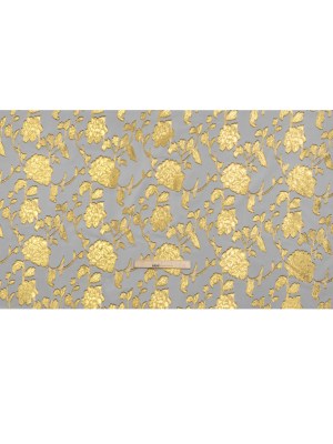 Metallic Burnout Brocade – White and Gold Floral – Designer Deadstock Metallic Burnout Brocade – White and Gold Floral – Designer Deadstock