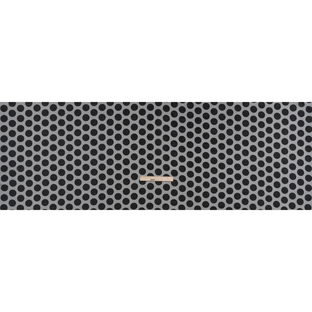Burnout Organza – Black Polka Dots – Designer Deadstock Burnout Organza – Black Polka Dots – Designer Deadstock