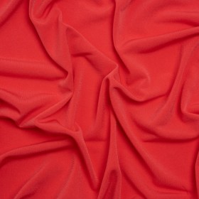 Stretch Polyester Tricot – Hot Coral – Designer Deadstock Stretch Polyester Tricot – Hot Coral – Designer Deadstock