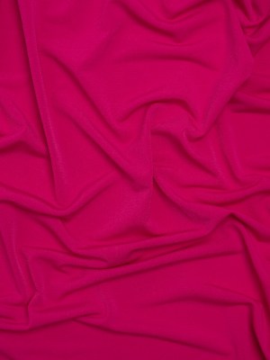 Stretch Polyester Tricot – Hot Pink – Designer Deadstock Stretch Polyester Tricot – Hot Pink – Designer Deadstock