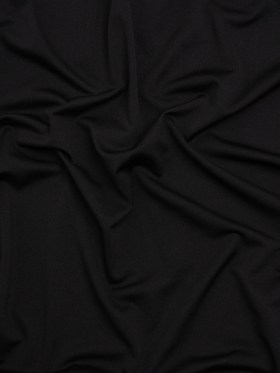 Stretch Polyester Jersey – Black – Designer Deadstock Stretch Polyester Jersey – Black – Designer Deadstock