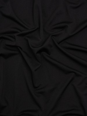 Stretch Polyester Jersey – Black – Designer Deadstock Stretch Polyester Jersey – Black – Designer Deadstock