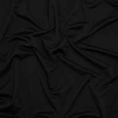 Stretch Polyester Jersey – Black – Designer Deadstock Stretch Polyester Jersey – Black – Designer Deadstock