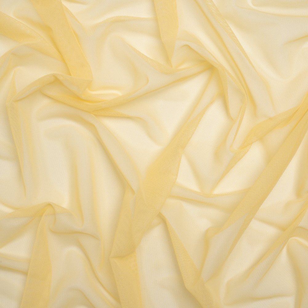 Polyester Stretch Mesh – Lemon Yellow – Designer Deadstock Polyester Stretch Mesh – Lemon Yellow – Designer Deadstock