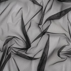 Crisp Polyester Tulle – Black – Designer Deadstock Crisp Polyester Tulle – Black – Designer Deadstock
