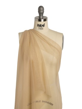 Polyester Tulle – Sand – Designer Deadstock Polyester Tulle – Sand – Designer Deadstock