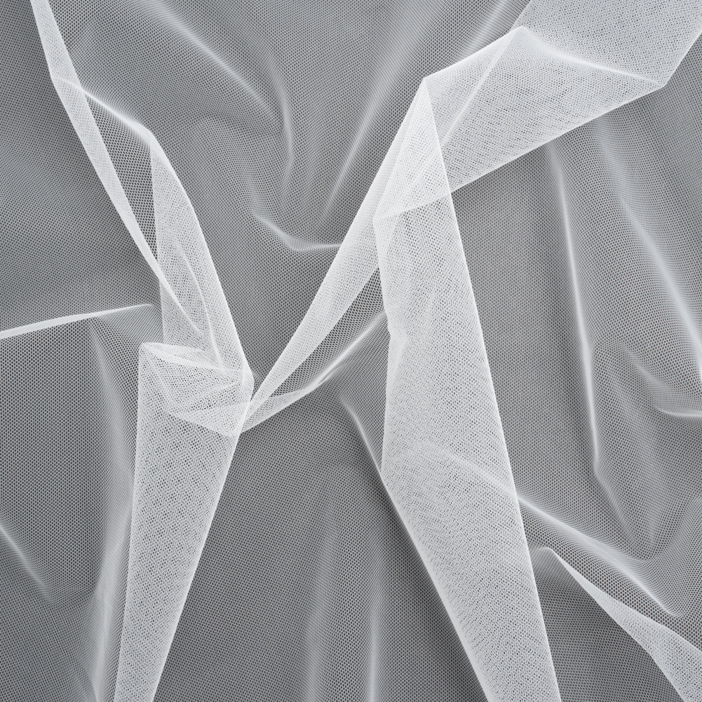Polyester Tulle – White – Designer Deadstock Polyester Tulle – White – Designer Deadstock
