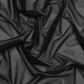 Polyester Stretch Mesh – Black – Designer Deadstock Polyester Stretch Mesh – Black – Designer Deadstock