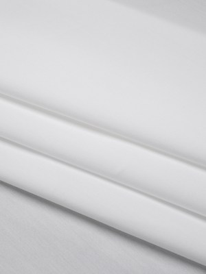 Stretch Cotton and Nylon Poplin – White – Designer Deadstock Stretch Cotton and Nylon Poplin – White – Designer Deadstock