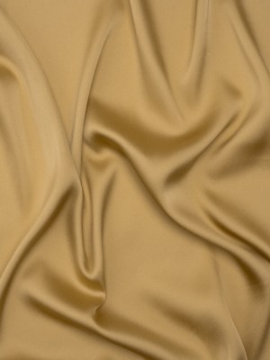 Stretch Polyester Charmeuse – Antique Gold – Designer Deadstock Stretch Polyester Charmeuse – Antique Gold – Designer Deadstock