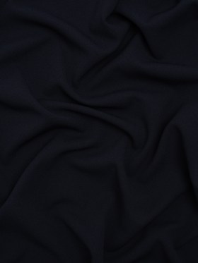 Stretch Polyester Crepe Double Knit – Midnight Navy – Designer Deadstock Stretch Polyester Crepe Double Knit – Midnight Navy – Designer Deadstock
