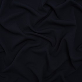 Stretch Polyester Crepe Double Knit – Midnight Navy – Designer Deadstock Stretch Polyester Crepe Double Knit – Midnight Navy – Designer Deadstock