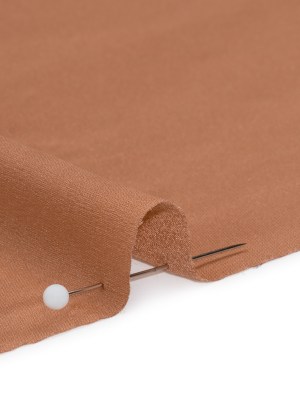 Stretch Polyester Charmeuse – Copper Tan – Designer Deadstock Stretch Polyester Charmeuse – Copper Tan – Designer Deadstock
