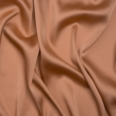 Stretch Polyester Charmeuse – Copper Tan – Designer Deadstock Stretch Polyester Charmeuse – Copper Tan – Designer Deadstock